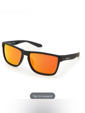 Dragon Alliance DRS 1002 Matte Black Sunglasses Orange Mirrored Polarized Lenses